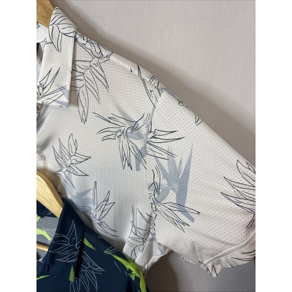 Adidas Oasis Golf Polo Shirt Lot of 2 Floral Print Performance Mens M - Picture 4 of 11